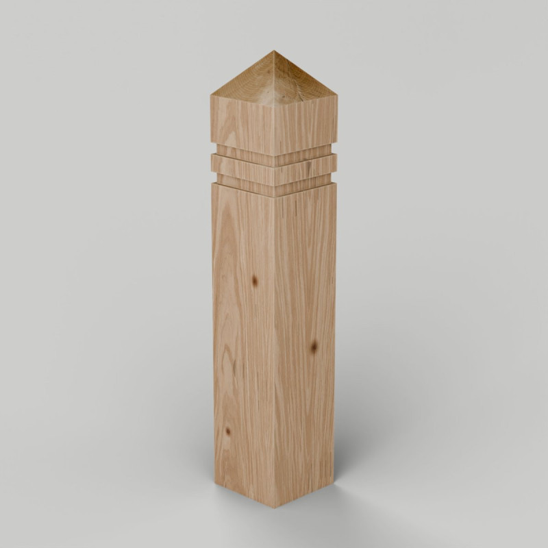 Sawn European Oak Bollard 175 x 175mm