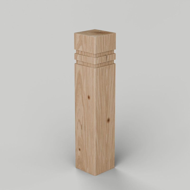 PAR and Chamfered European Oak Bollard 125 x 125mm