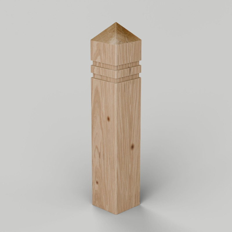 Planed All Round European Oak Bollard 125 x 125mm