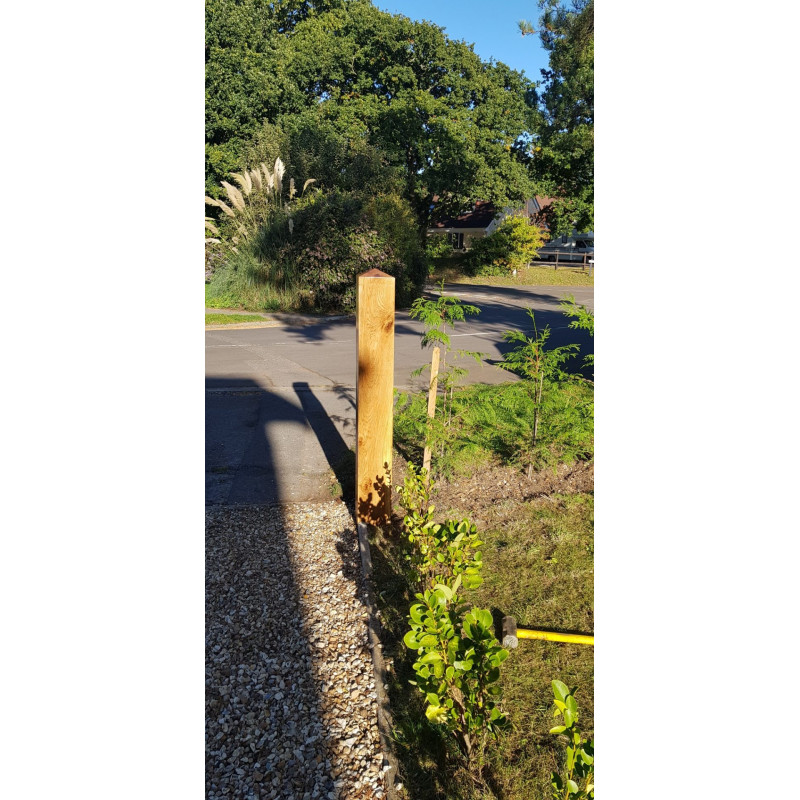 Planed All Round European Oak Bollard 150 x 150mm