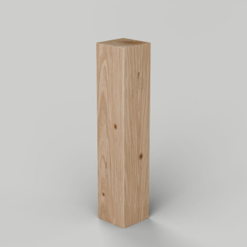 Planed all round European oak bollard, 175 x 175 mm, flat top, no groove