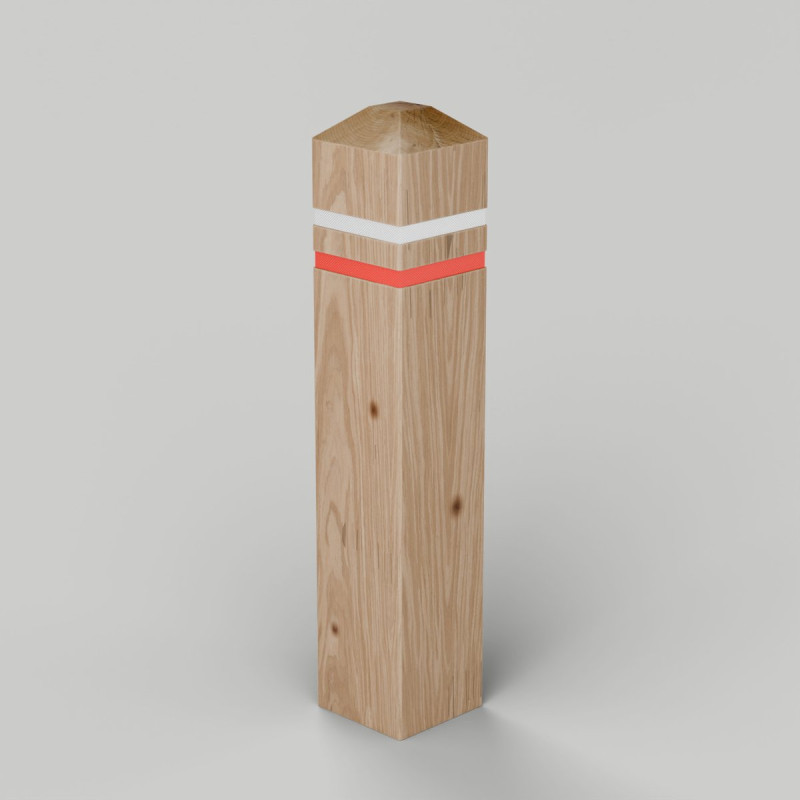 Planed All Round European Oak Bollard 250 x 250mm