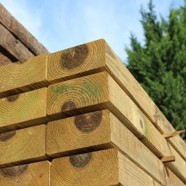 Planed and Bevelled Treated Softwood Sleepers