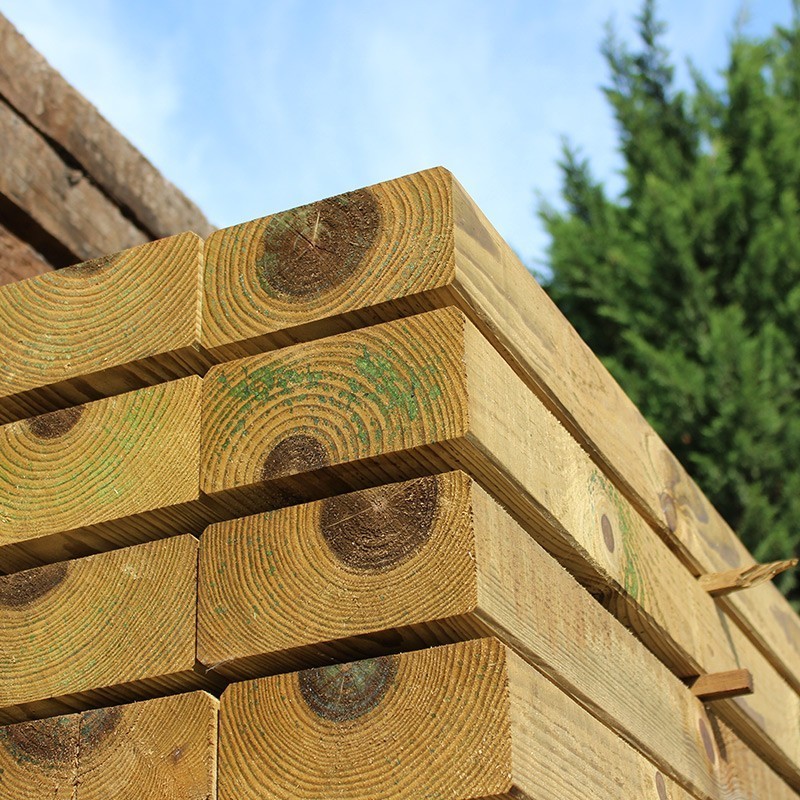 Planed and Bevelled Treated Softwood Sleepers Buy Contemporary