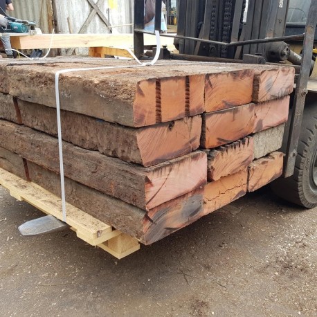 Extra Large Untreated Reclaimed Tropical Hardwood Sleepers