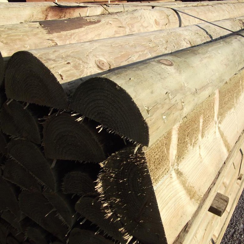 Machined Posts And Stakes Excellent Value Machine Turned Pine Rail Half Round