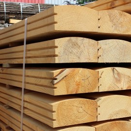 Pallet of Untreated Larch/Douglas Fir Log Lap Sleepers 194mm x 44mm - FREE EXPRESS DELIVERY