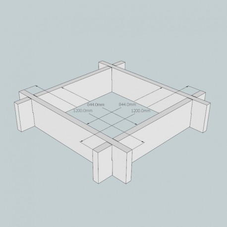 New Untreated Larch/Douglas Fir Raised Bed Kit - Square