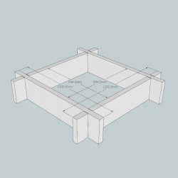 New Untreated Larch/Douglas Fir Raised Bed Kit - Square