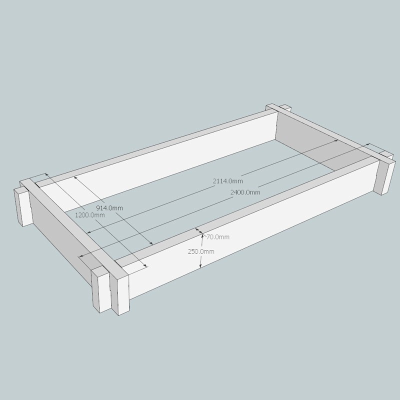 Heavyweight Oak Raised Bed Kit Rectangular Buy Slot Together Kits