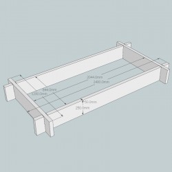 New Untreated Larch/Douglas Fir Raised Bed Kit - Rectangular