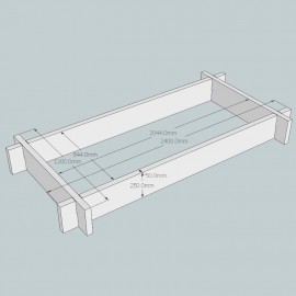 New Untreated Larch/Douglas Fir Raised Bed Kit - Rectangular