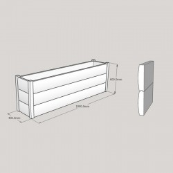 Half LogLap Planter 1900x400