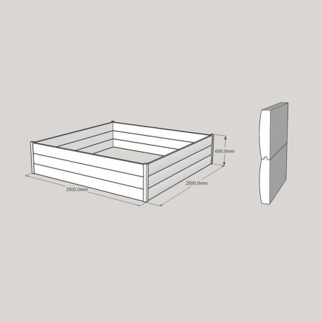 Half LogLap Planter 2500x2500