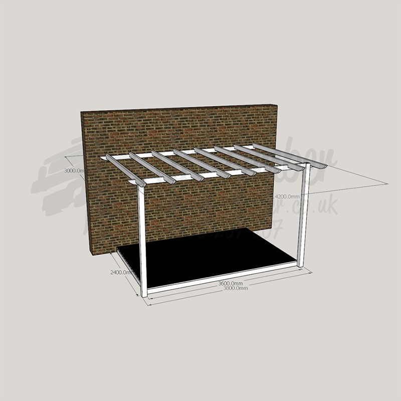 Open Verandah 2. 4m x 3. 6m Deck & 3. 0m x 4. 2m Pergola Buy