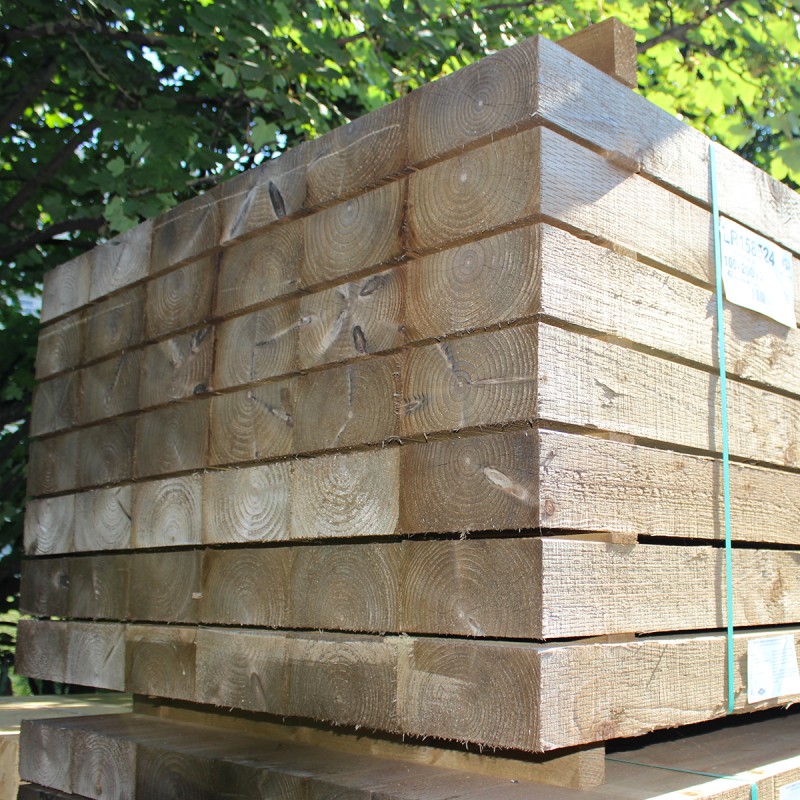 Incised Green Pressure Treated Sleeper Buy New EcoTreated Online