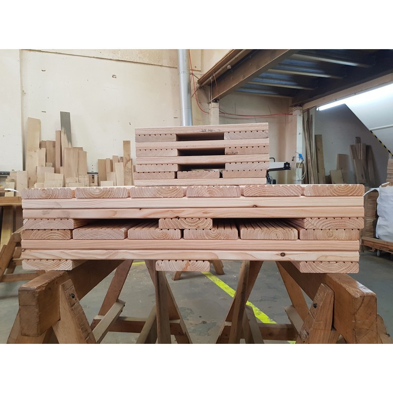 Pack of 4 Untreated English Larch/Douglas Fir Decking Tiles from UK