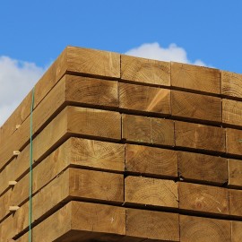 Pallet of New Green Treated Softwood Sleepers 200mm x 100mm - FREE EXPRESS DELIVERY