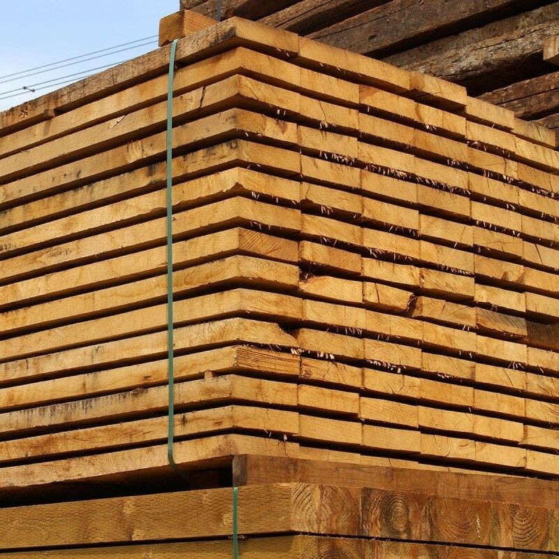 Pallet of New Untreated Oak Sleepers 200mm x 50mm UK Timber