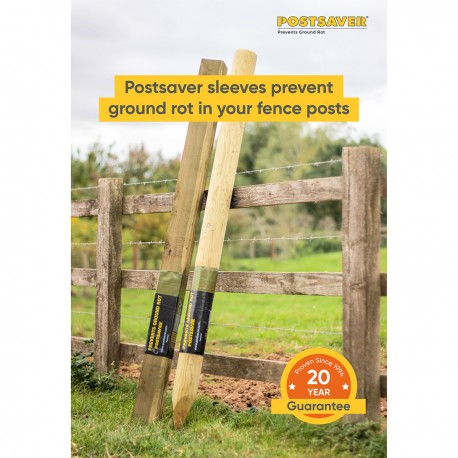 Pack of 10 Postsaver Ground Line Sleeves - Half Round