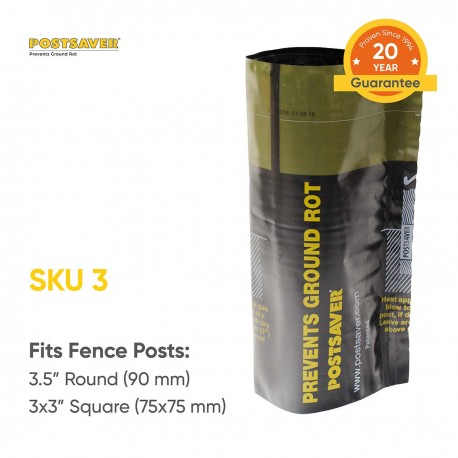 Pack of 10 Postsaver Ground Line Sleeves - Square