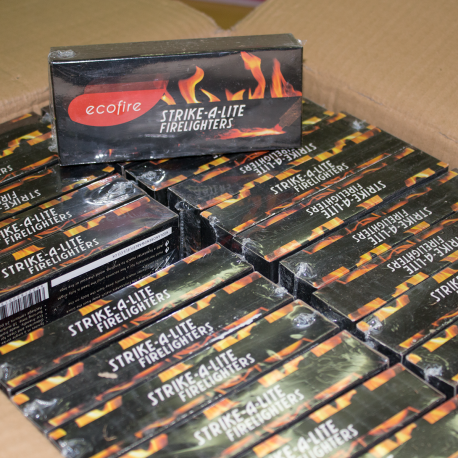Box of 96 Packs of Ecofire Strike-A-Lite Firelighters