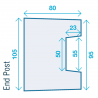 Concrete Slotted End Fence Post Dimensions - Lightweight