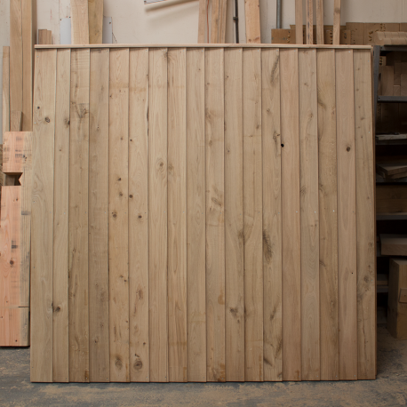 Oak Featheredge Fence Panel - Front View