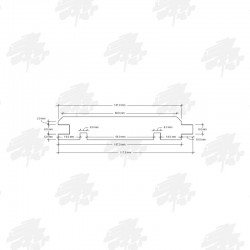 117mm Siberian Cedar Tongue and Groove Cladding - Technical Drawing