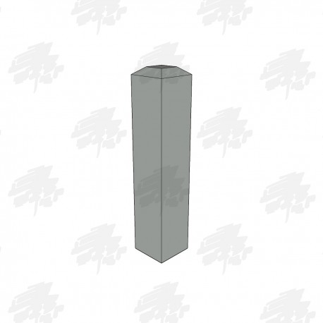 Oak Bollard - 4 Way Flat Top