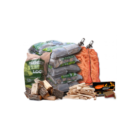 Premium Kiln-Dried Firewood Crate Package