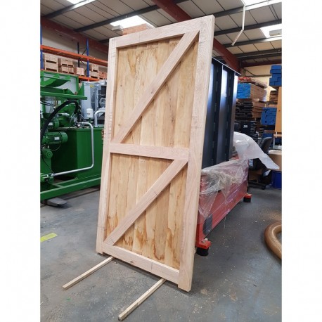 Oak Featheredge Framed, Ledged and Braced Pedestrian Gate - Flat Top