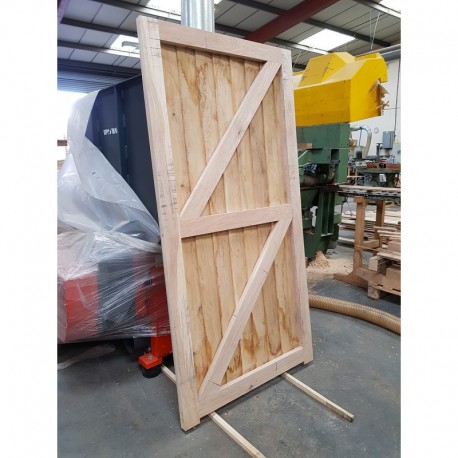 Oak Featheredge Framed, Ledged and Braced Pedestrian Gate - Flat Top