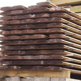 Pallet of Brown Treated Log Lap Sleepers 194mm x 44mm - FREE EXPRESS DELIVERY