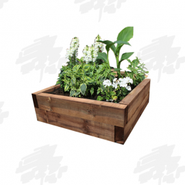 New Brown Eco Treated Softwood Raised Bed Kit