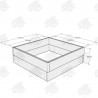 Planed Oak FlowerBed Kit - Square - 1240x1240x380mm - FREE EXPRESS DELIVERY
