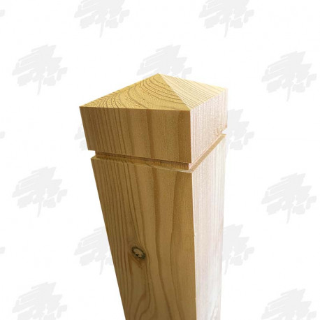 Untreated British Larch/Douglas Fir Pyramid Top Newel