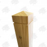 Untreated British Larch/Douglas Fir Pyramid Top Newel