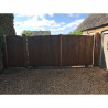 Douglas Fir/English Larch Closeboard Driveway Gates - Curved Top