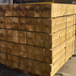 Pallet of Brown Treated Softwood Railway Sleepers