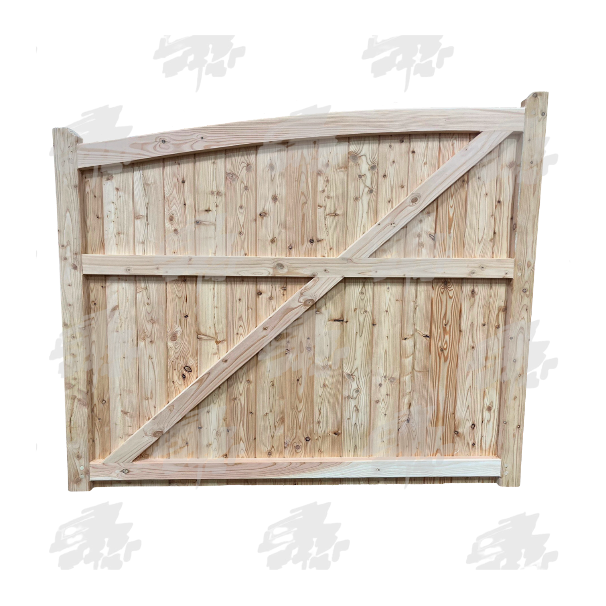 Douglas Fir/English Larch Closeboard Driveway Gates Curved Top Buy