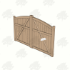 Douglas Fir/English Larch Closeboard Driveway Gates - Curved Top