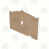 Oak Closeboard Driveway Gates - Curved Top