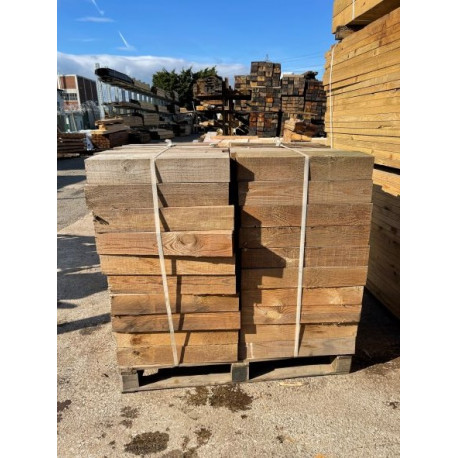 Pallet of 100 600x200x100 Brown Eco Treated Sleepers