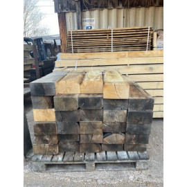 Pallet of 29 800x225x125mm New Untreated Oak Sleepers - FREE DELIVERY