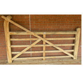 Left Handed Oak Curved Heel Ranch Gate 1890 x 1200/1560 CLEARANCE