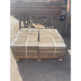 Pallet of 40 600 x 190 x 90 PAR & Bev Untreated Oak Sleepers - FREE DELIVERY