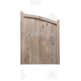 Oak Closeboard Driveway Right Hand Gate - Curved Top