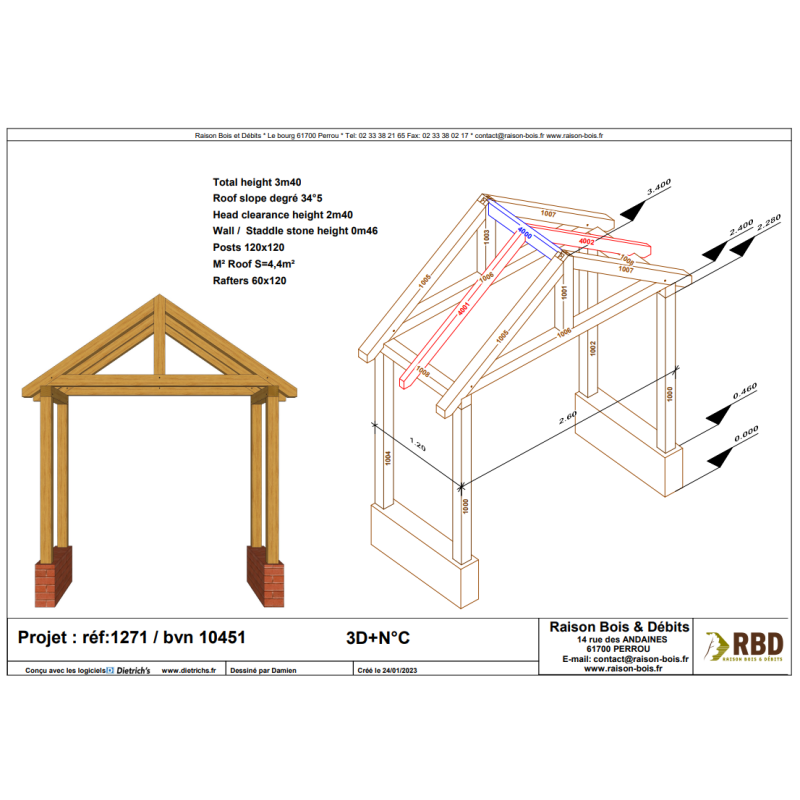 Porches - 2.6m x 1.2m x 3.4m