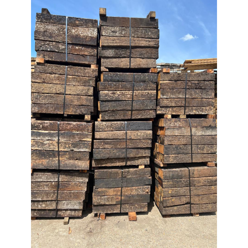 Reclaimed Oak Sleepers 1000x250x150 - Pallet of 30 Free Express Delivery!